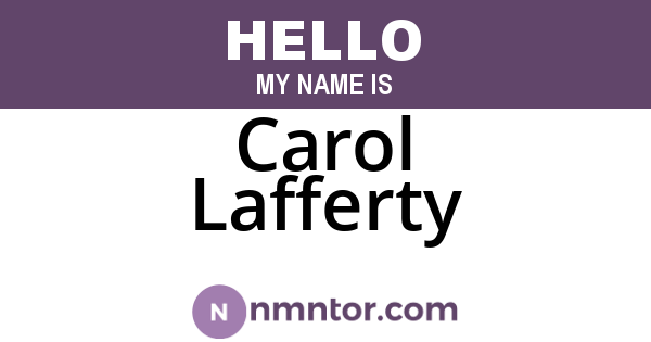 Carol Lafferty