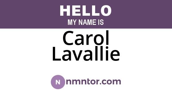 Carol Lavallie