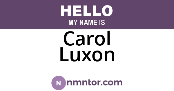 Carol Luxon