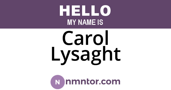 Carol Lysaght