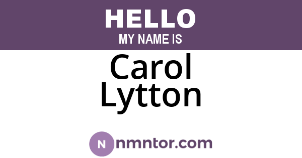 Carol Lytton