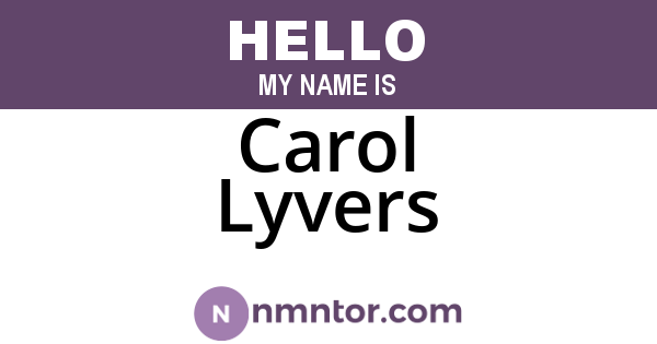 Carol Lyvers