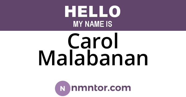 Carol Malabanan