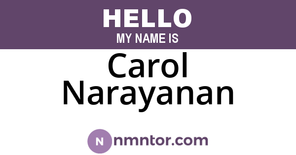 Carol Narayanan