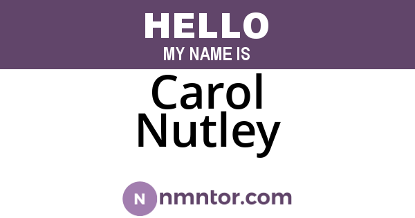 Carol Nutley