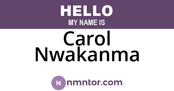Carol Nwakanma