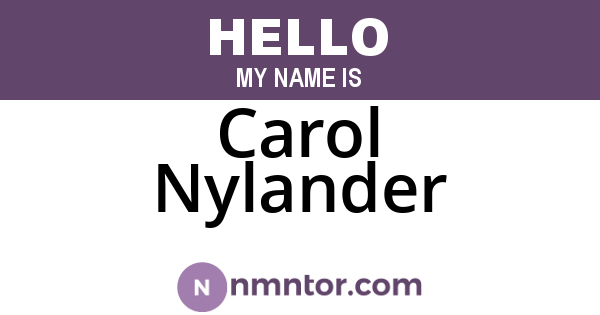 Carol Nylander