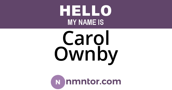 Carol Ownby