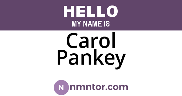 Carol Pankey