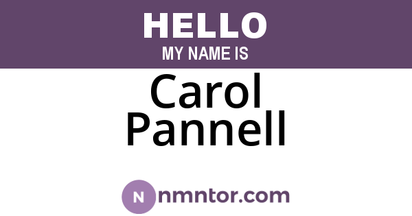 Carol Pannell