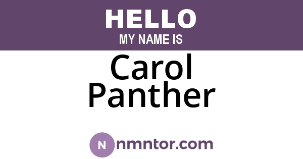 Carol Panther