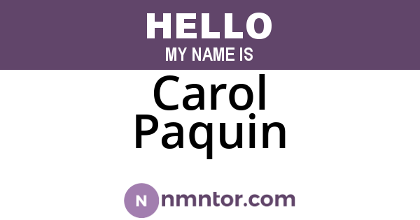 Carol Paquin