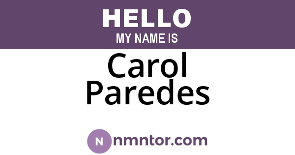 Carol Paredes