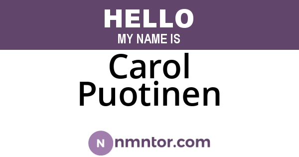 Carol Puotinen
