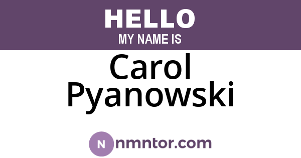 Carol Pyanowski