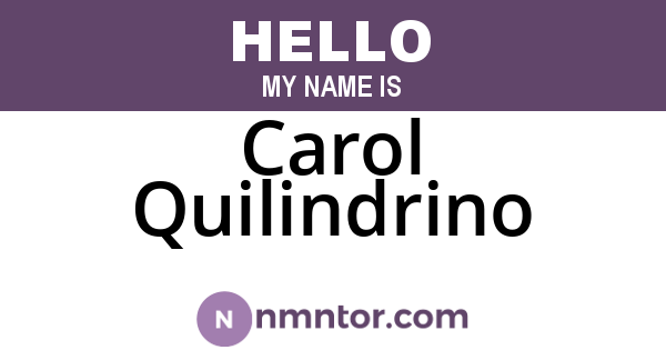 Carol Quilindrino