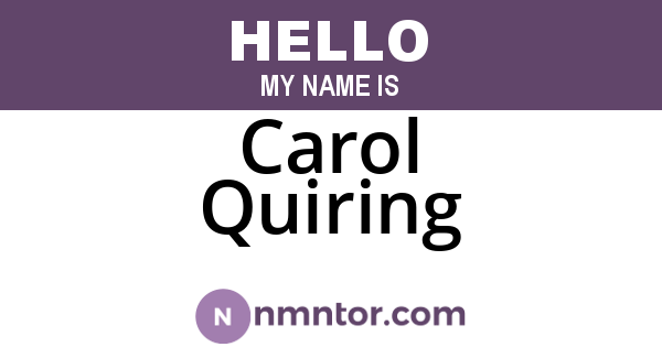 Carol Quiring