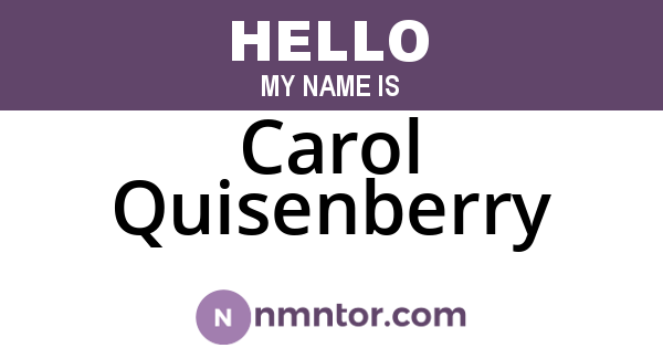 Carol Quisenberry