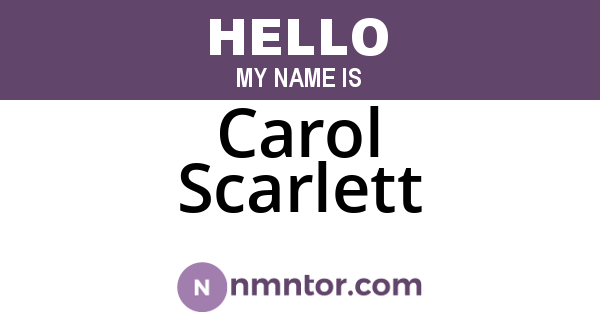 Carol Scarlett