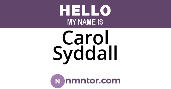 Carol Syddall