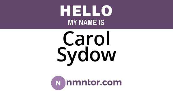 Carol Sydow