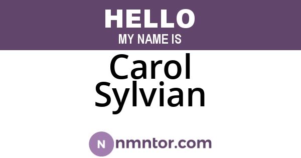 Carol Sylvian