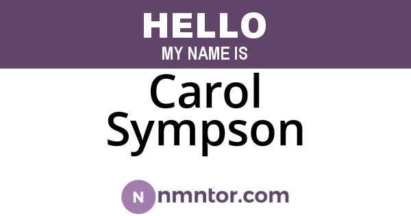 Carol Sympson