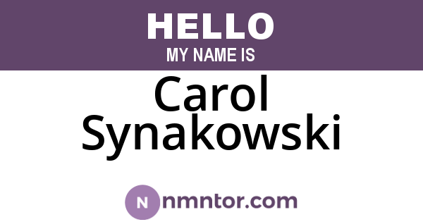Carol Synakowski
