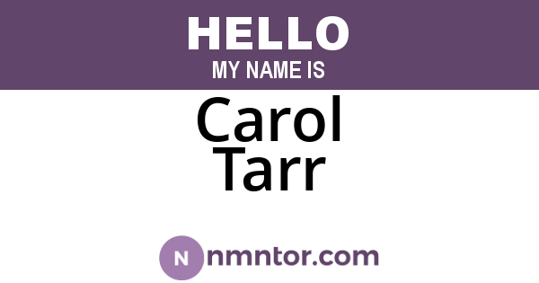Carol Tarr