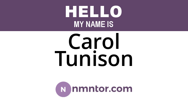 Carol Tunison