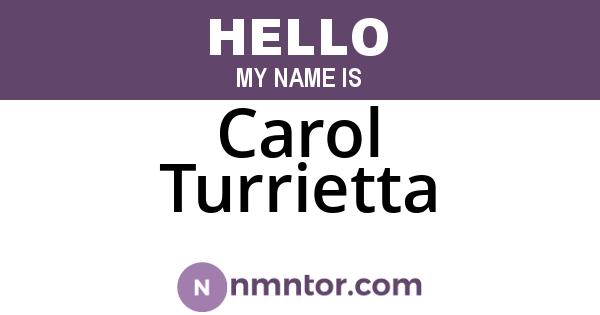 Carol Turrietta