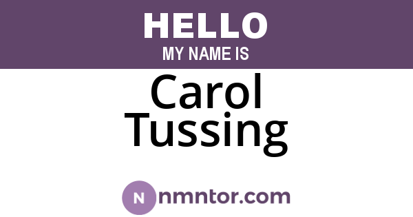 Carol Tussing