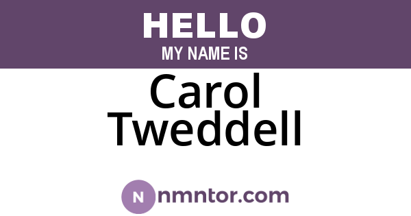 Carol Tweddell