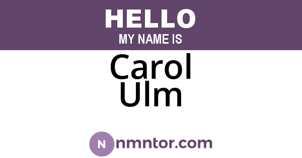 Carol Ulm