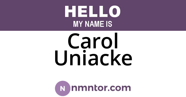 Carol Uniacke