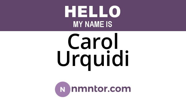 Carol Urquidi