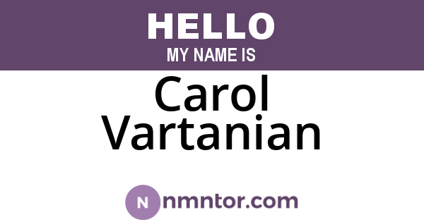 Carol Vartanian