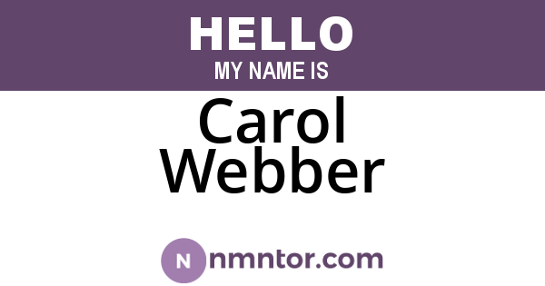 Carol Webber