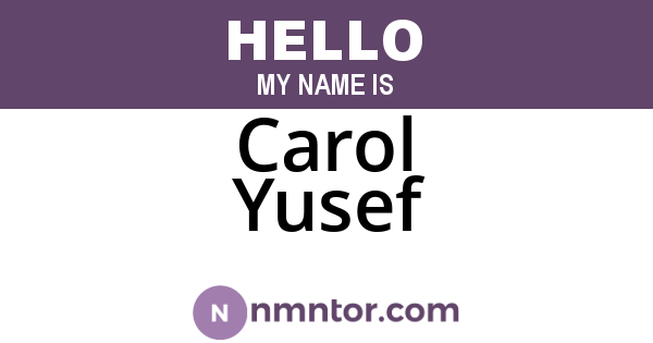 Carol Yusef