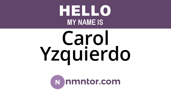 Carol Yzquierdo