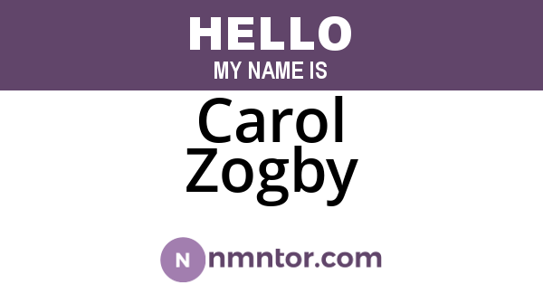 Carol Zogby
