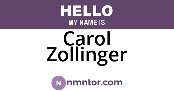 Carol Zollinger
