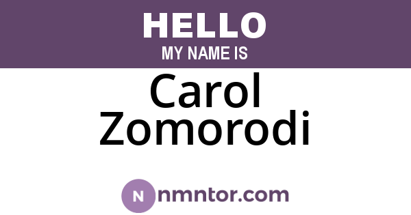 Carol Zomorodi