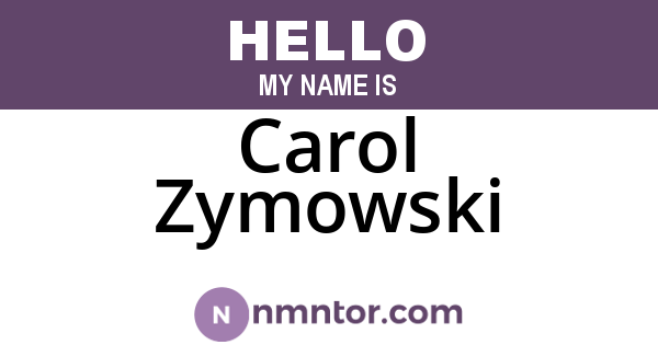 Carol Zymowski