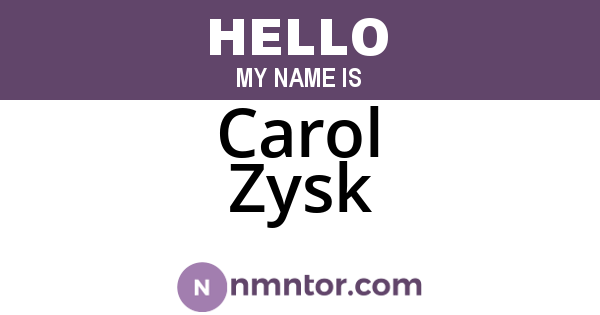 Carol Zysk