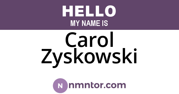 Carol Zyskowski