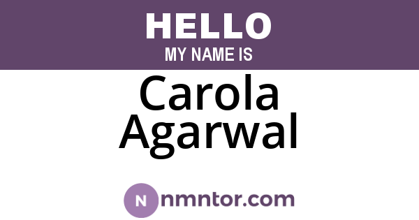 Carola Agarwal