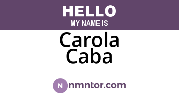 Carola Caba