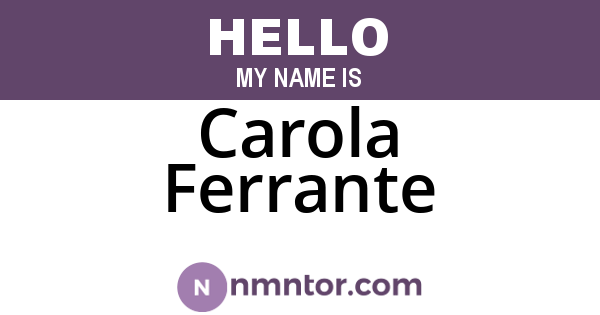Carola Ferrante