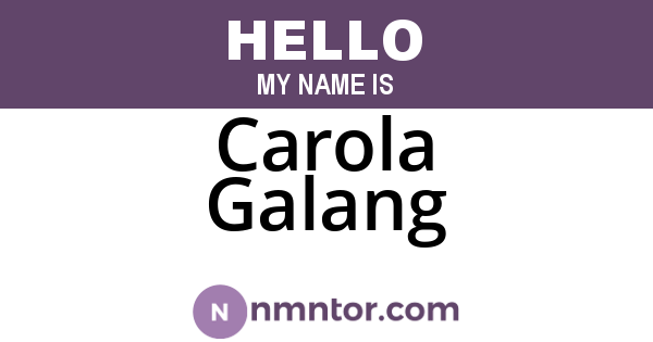 Carola Galang